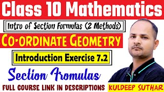 Introduction of ex 72 section formulas of coordinate Geometry class 10 maths [upl. by Raney465]