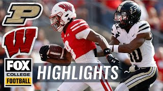 Purdue Boilermakers vs Wisconsin Badgers Highlights  FOX College Football [upl. by Hennahane694]