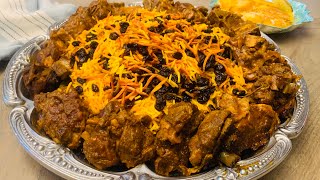 Qabili Pulao rice with lamb  قابلی پلو  kabuli Puloa  cooking with Nikarm Kitchen [upl. by Ielirol]