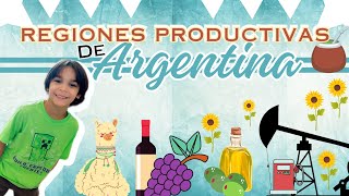 Provincias PRODUCTIVAS de Argentina para niños [upl. by Georgette]