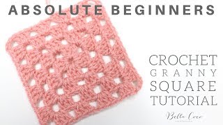 CROCHET How to Crochet a Granny Square  Absolute Beginners  Bella Coco [upl. by Marcelia701]