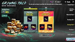 Purchasing New Growing Pack In PUBG Mobile [upl. by Hopkins]