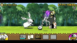 The Battle Cats – Forest Beasts Cheese 3 Cats No Combo [upl. by Marena]