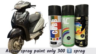 Spray paint only 300 3 bottle complete Activa paint [upl. by Nayhr]