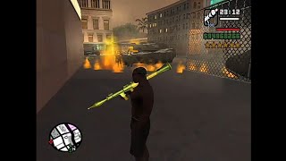 GTA San Andreas  RPG 7 Rocket Launcher Rampage  Six Stars Wanted Level [upl. by Sklar]