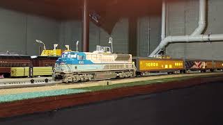 Lionel Legacy GHW Bush Funeral Train Set demos of station sounds car and engine [upl. by Hadleigh]