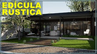 Casa estrutural rustica  ESTILO EDÍCULA  Pra construir no campo [upl. by Kahaleel]