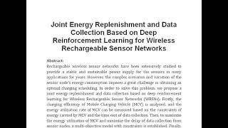 Joint Energy Replenishment and Data Collection Based on Deep Reinforcement Learning for Wireless Rec [upl. by Wye]