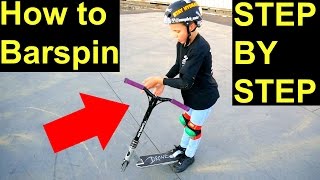 How to Barspin on a Scooter✅EASIEST amp FASTEST WAY⚠️‼️ [upl. by Bourn]