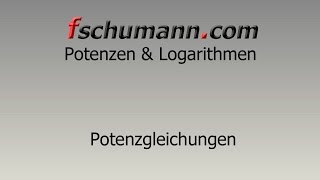 Frank Schumann  Potenzgleichungen [upl. by Aneelahs]