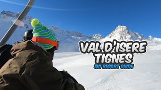 Val dIsere  Tignes ski resort guide 30 Fresse green run [upl. by Sirrep603]