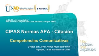 CIPAS Normas APA  Parte 1 [upl. by Belita657]