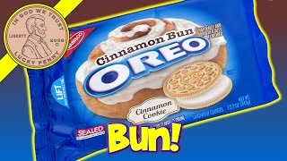 Nabisco Cinnamon Bun Oreo Sandwich Cookies [upl. by Lemrahs943]