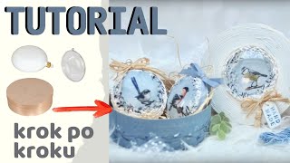 Całoroczne bombki decoupage  DIY tutorial No 843 [upl. by Car]