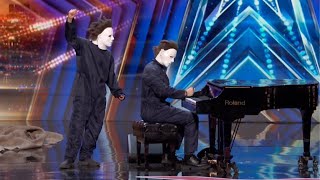 Michael Myers plays piano stuns audience on Americas Got Talent [upl. by Nnylassej629]