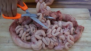 Fried Chitterlings Recipe  Chitlins and Pickled Mustard Greens Recipe  How to Cook Chitlins [upl. by Bunde485]