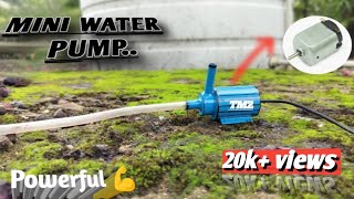 How To Make mini Water Pump at Home Using DC Motor 3v to 9v [upl. by Mailliwnhoj]