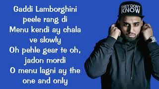 Satisfya lyrics Imran khan  Gaddi Lamborghini  lyrics video [upl. by Eugine]