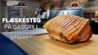 Grillopskrift  Flæskesteg på gasgrill [upl. by Erapsag176]