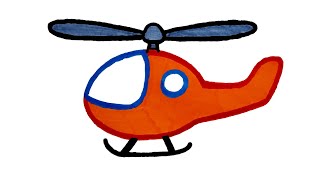 HOW TO DRAW HELICOPTER [upl. by Suk]