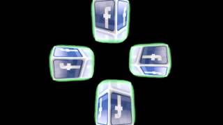 Facebook 3D logo hologram Techonology Video for 4 face Holographic Pyramid 4 face view [upl. by Amie884]