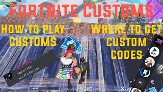 How to get in fortnite CUSTOMS Where to get custom codes for fortnite discord links in desc [upl. by Omora]