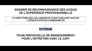 Fir et Raep comment remplir la partie quotExpérience professionnelle et principales compétencesquot [upl. by Sesiom4]