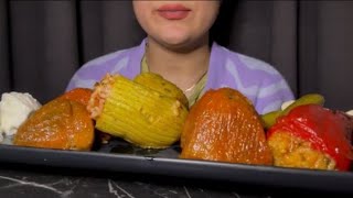 Asmr Karışık Dolma İrem Asmr TURKISH FOOD [upl. by Enomas]