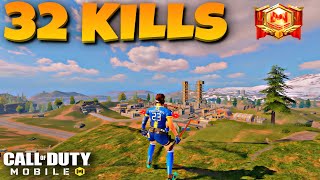 SOLO VS SQUAD 32 KILLS FULL GAMEPLAY CALL OF DUTY MOBILE BATTLE ROYALE [upl. by Alyat]