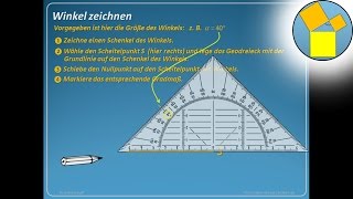 Winkel zeichnen  Geometrie  Rueff [upl. by Raynold]