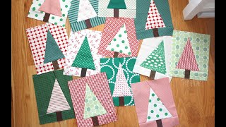 Patchwork Forest Tree Quilt Block Video Tutorial by Amy Smart of Diary of a Quilter [upl. by Aymahs]