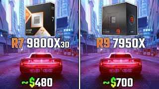 RYZEN 7 9800X3D vs RYZEN 9 7950X  Test in 6 Games [upl. by Keeley110]