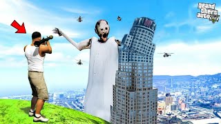 Scary GRANNY Attacked AND Destroys LOS SANTOS In GTA 5  FRANKLIN Vs GRANNY  Lovely Boss [upl. by Einatsed190]