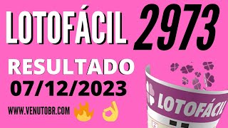 🍀 Resultado Lotofácil 2973 [upl. by Larimer]