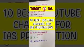 10 best YouTube channel for IAS preparation trending iasprepration upsc motivation [upl. by Geaghan911]