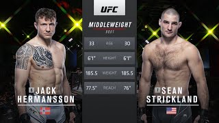 Jack Hermansson vs Sean Strickland Full Fight Full HD [upl. by Illene644]