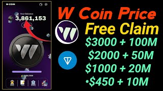 W Coin Listing Date  W Coin New Offer  W Coin Free Claim Airdrop [upl. by Nuli647]