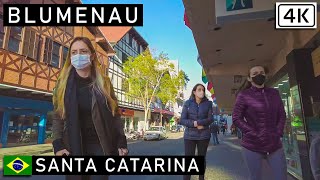 Walking in Blumenau 🇩🇪 The Most German City in Brazil 🇧🇷 Santa Catarina 【4K】2021 [upl. by Alue655]