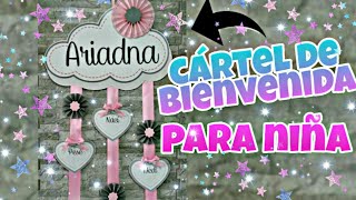 CARTEL DE BIENVENIDA PARA BEBES 👶DECORACIÓN PARA PUERTAS🚪 Marialis [upl. by Einotna]