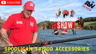 SPOOLIGAN TRIPOD ACCESSORIES  THE SEA FISHING SHOW  SEA FISHING UK [upl. by Yhtomot]