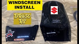 Installing a windscreen on a Suzuki DR650 RSE [upl. by Boatwright]