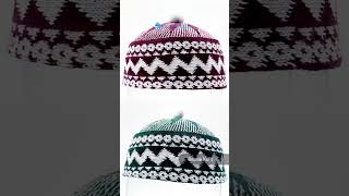 Beanie Kufi Winter Hat With PomPom Top – Warm CottonBlend Zigzag Design [upl. by Itsuj]