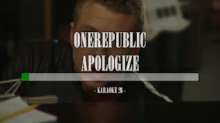 OneRepublic  Apologize  Karaoke 26 Original Instrumental [upl. by Yttap]