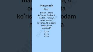 Qiziqarli matematik test  Siz buni topa olasizmi [upl. by Myke]