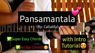 Pansamantala  Callalily Super Easy Chords Guitar Tutorial [upl. by Ramses]