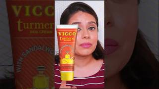 I Tried Vicco Turmeric Cream On Acne Skin shortsfeed viccoturmeric acneskin [upl. by Vickey]