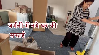 Cleaning My New house in Germany  Mop review  Indian in Germany 🇩🇪🇩🇪 [upl. by Kippie]