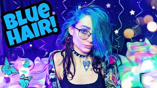 🖤💙 UV BLUE HAIR  Iroiro Neon Blue Hair Dye  New Hair December 2021 [upl. by Brenk]