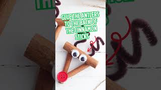 Cinnamon Stick Reindeer Ornaments  Easy Christmas Craft for Kids  Preschool Christmas Ornaments [upl. by Ettessil]