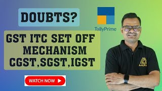 GST ITC SET OFF MECHANISM CGST SGST IGST [upl. by Hephzibah]